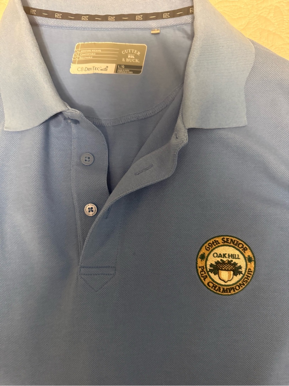 Cutter & Buck Oak Hill Men’s Light Blue Polo
